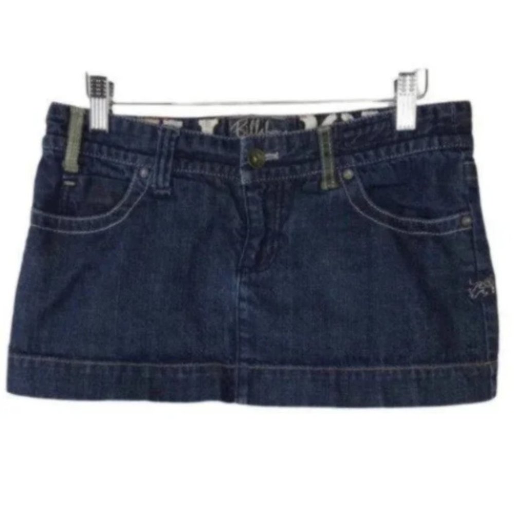 BILLABONG Blue Jean Mini Skirt Size 5 Billabong